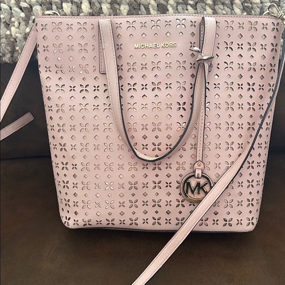 Michael Kors Pink Perforated Tote